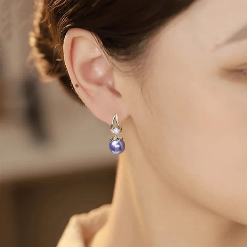 Sparkly Huggie Dangle Earrings for Women