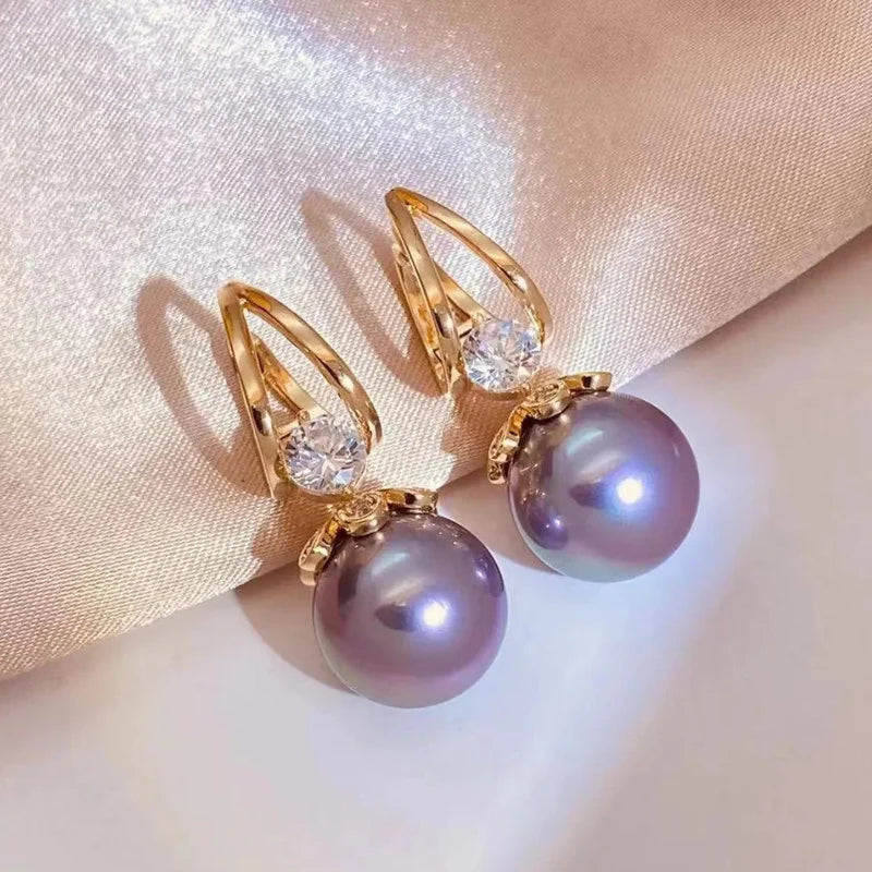 Sparkly Huggie Dangle Earrings for Women