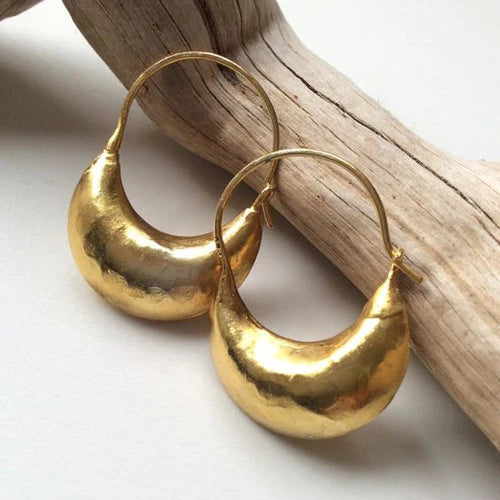 Gold Vintage Basket Earrings