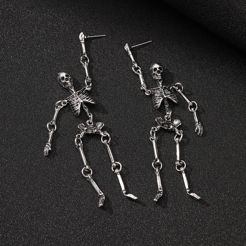 “Dark Aesthetics - Bone Ring” Skull & Bones Earrings
