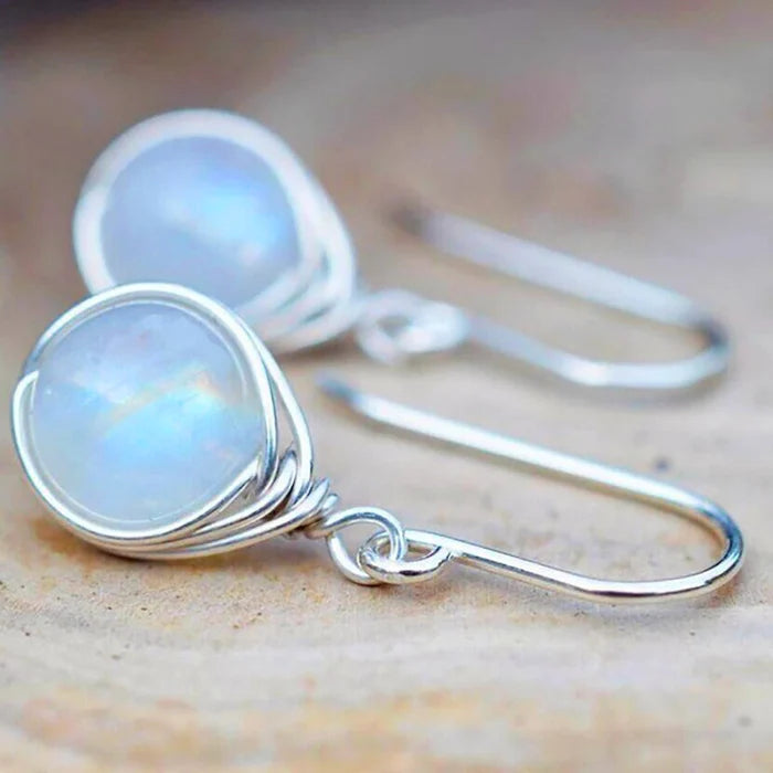 vintage moonstone earrings