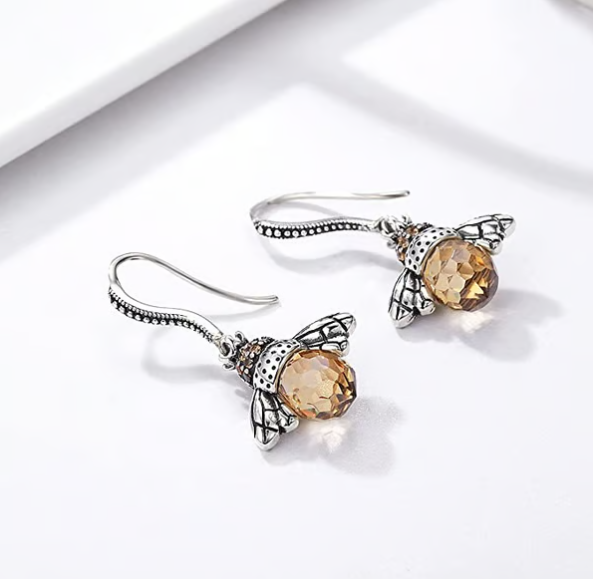 š„Sterling Silver "Dancing Bee" Earrings