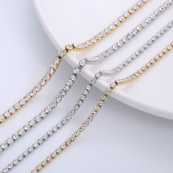 💥"Crystal' Tennis Necklace + Free Bracelet