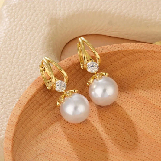 Sparkly Huggie Dangle Earrings for Women