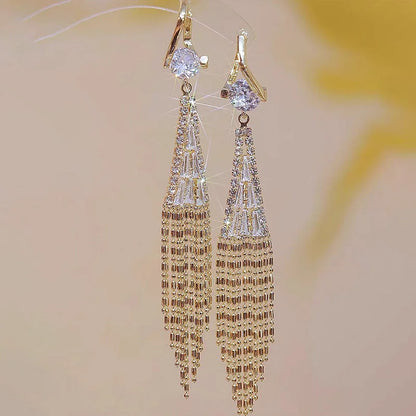 🔥zircon tassel earrings🎀