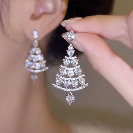 Unique Christmas Tree Earrings