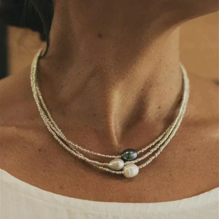 Natural pearl necklace