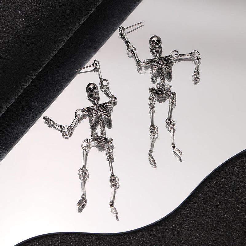 “Dark Aesthetics - Bone Ring” Skull & Bones Earrings