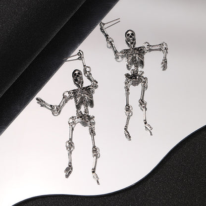 “Dark Aesthetics - Bone Ring” Skull & Bones Earrings
