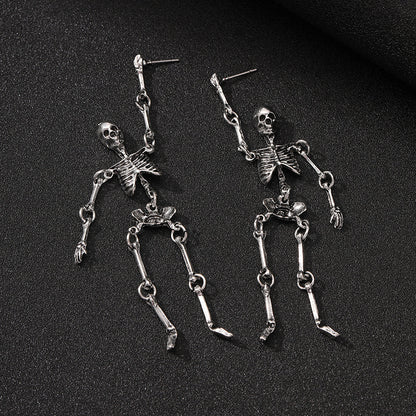 “Dark Aesthetics - Bone Ring” Skull & Bones Earrings