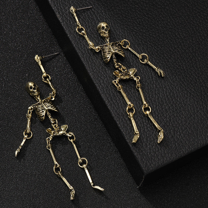 “Dark Aesthetics - Bone Ring” Skull & Bones Earrings