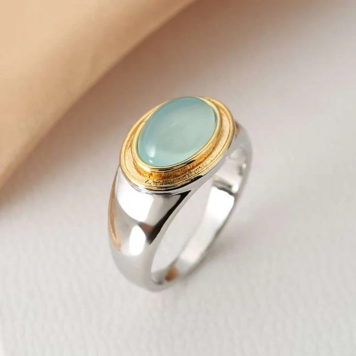 Vintage Green Moonstone Ring