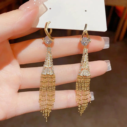 🔥zircon tassel earrings🎀