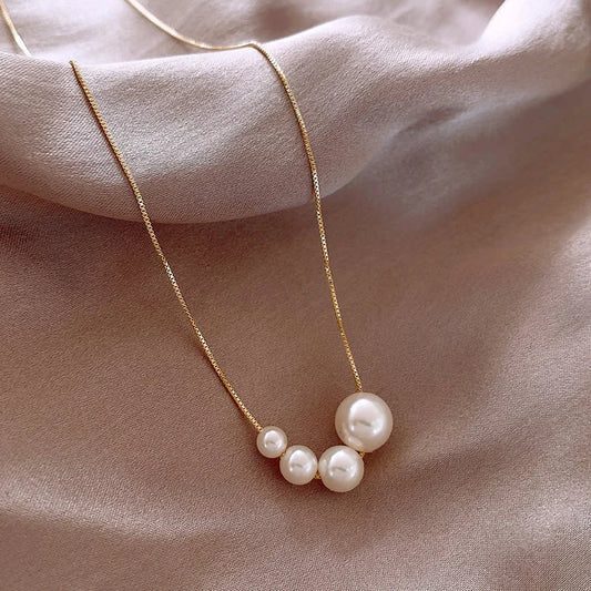 gold freshwater pearl necklace