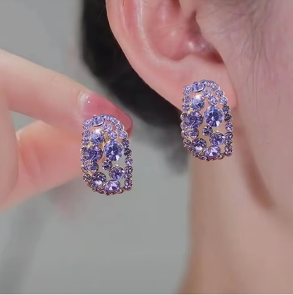 Lab-Created Diamonds Hoop Earrings