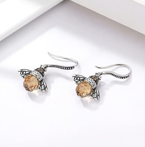 🔥Sterling Silver "Dancing Bee" Earrings