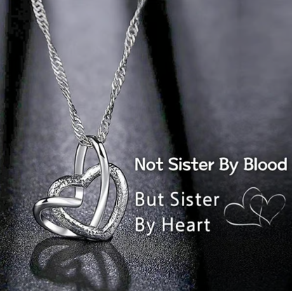 💞Interlocking Heart Necklace -👩‍❤️‍👩''God put us together to be sisters by heart''💝