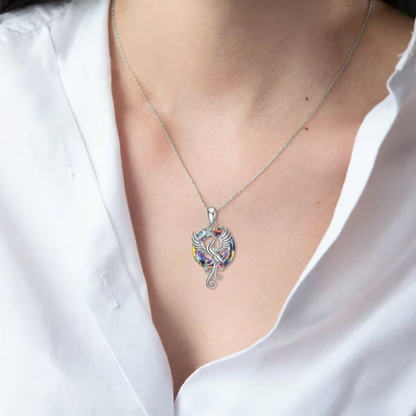 S925 Nirvana Rebirth Perfect Bloom Phoenix Necklace