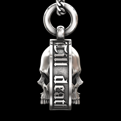 Till Death Do Us Part Skull Pendant | Sterling Silver