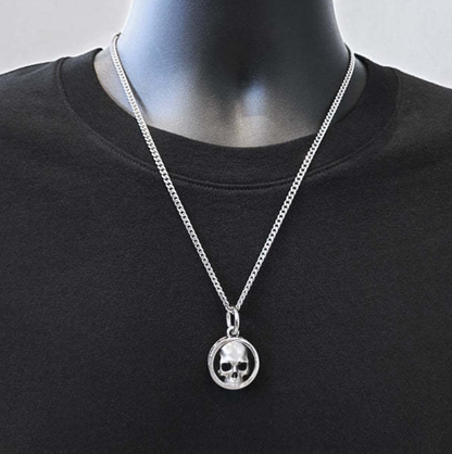 Till Death Do Us Part Skull Pendant | Sterling Silver