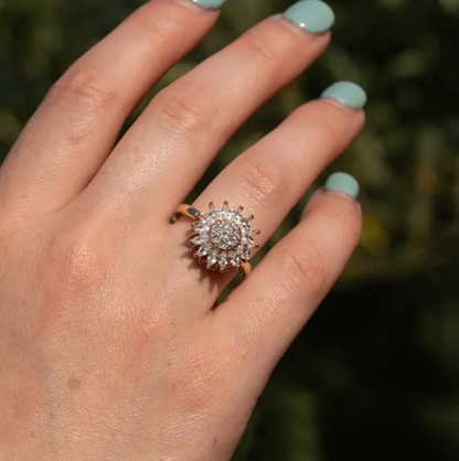 Adjustable Sunflower Swivel Finger Ring❤